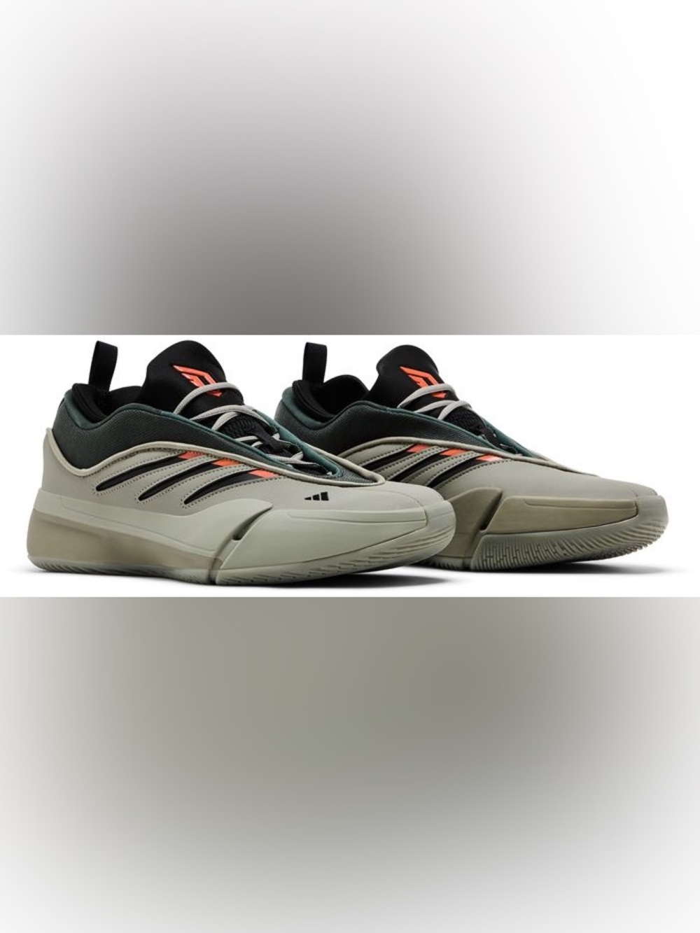 adidas Dame 🔺Silver Pebble' Olive Green and Black Athletic Sneakers🔺